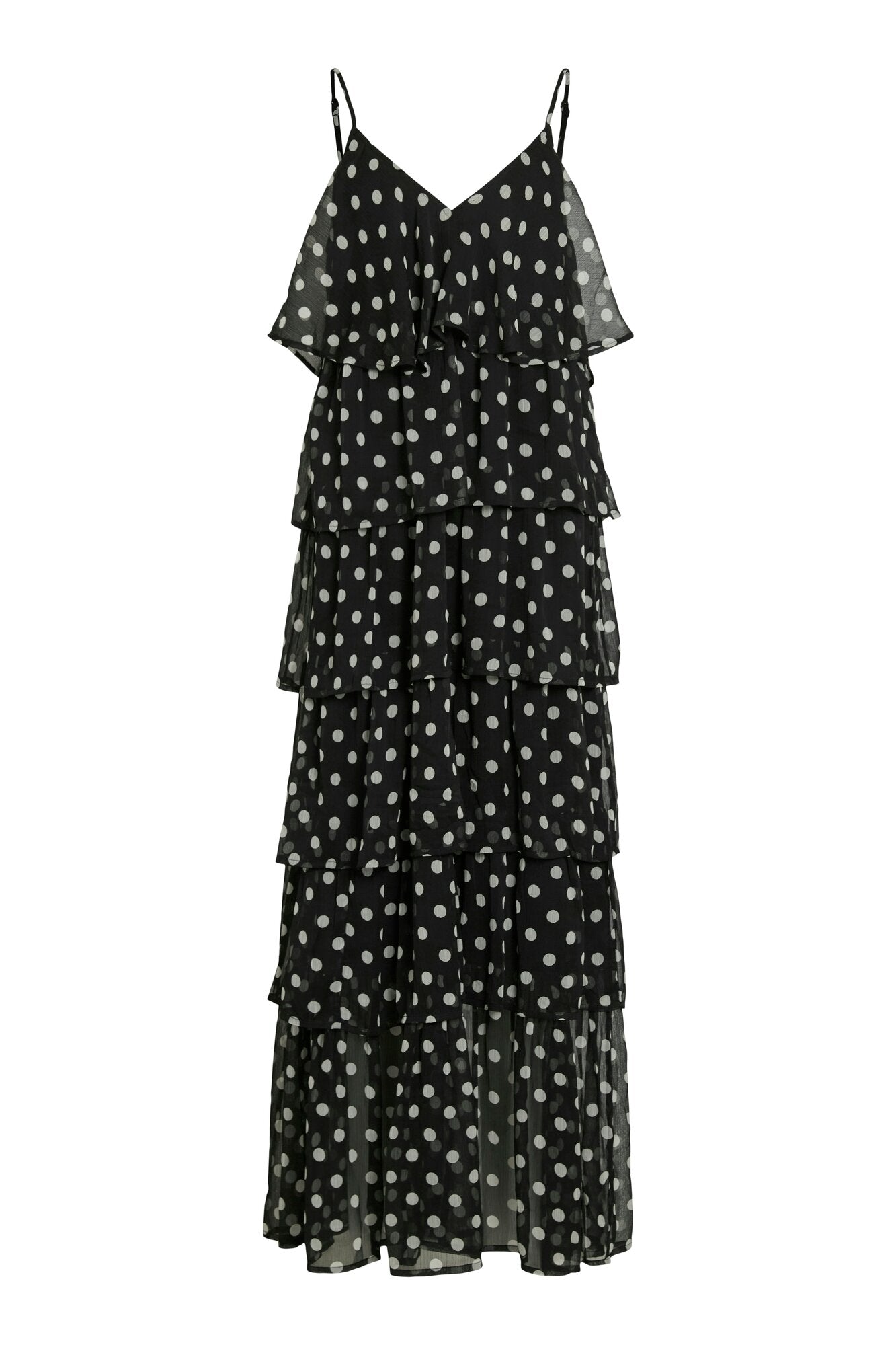 Viharley ruffle maxikjole - sort